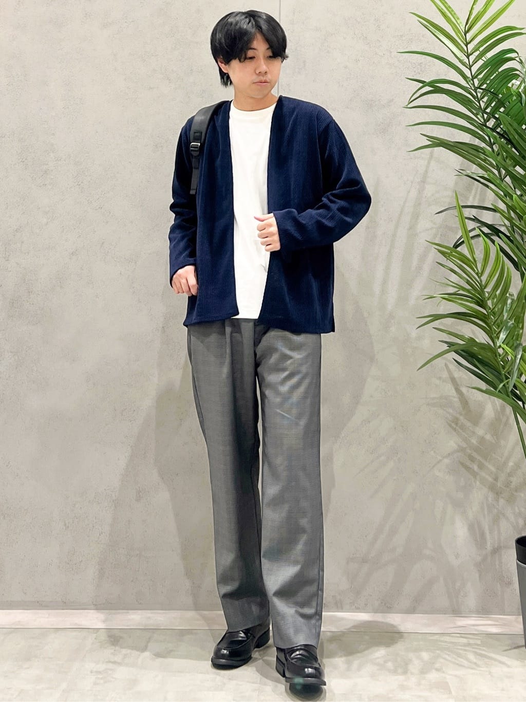 SHI-MAさんの「THE SHOP TK｜【セットでお買い得！】モールニットカーディガン＋長袖Tシャツ　洗濯機OK/吸水速乾・毛玉になりにくい」を使ったコーディネート