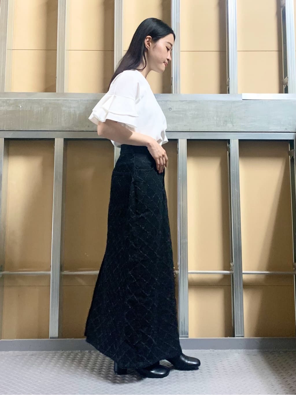 sahoさんの「THE SHOP TK｜【汗染み防止】袖フリルTシャツ【UVカット/洗濯機OK】」を使ったコーディネート