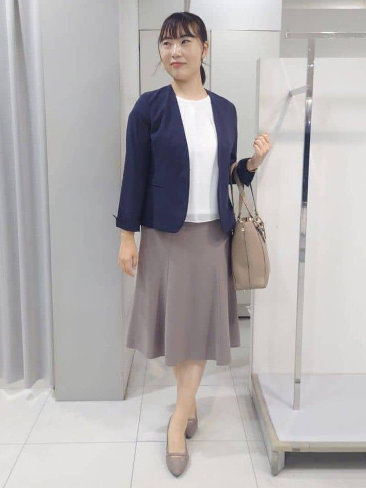 AZUSAさんの「Reflect｜【洗える／セットアップ可】ノーカラージャケット」を使ったコーディネート