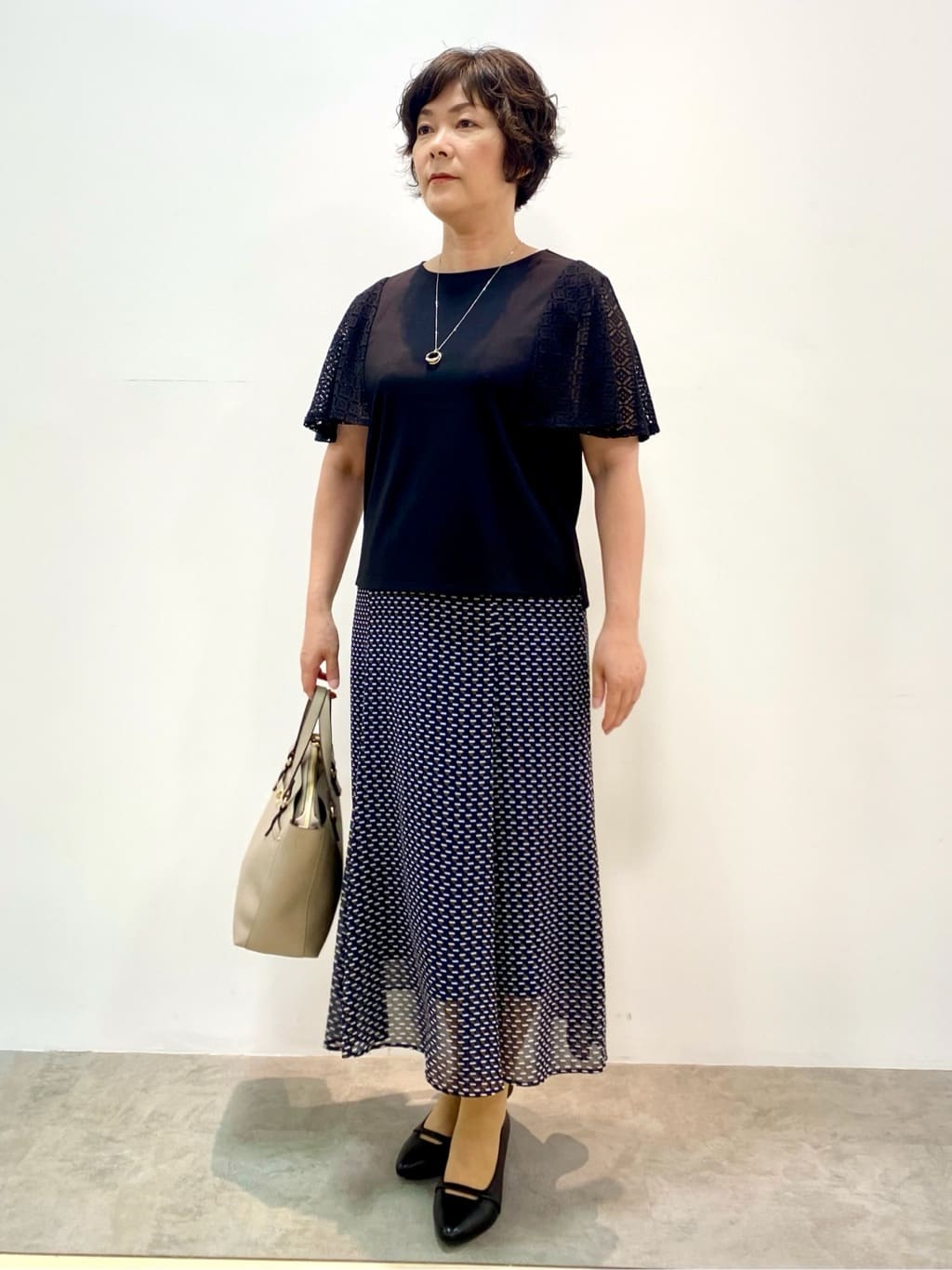 oharaさんの「Reflect｜幾何レーススリーブプルオーバージャージ」を使ったコーディネート