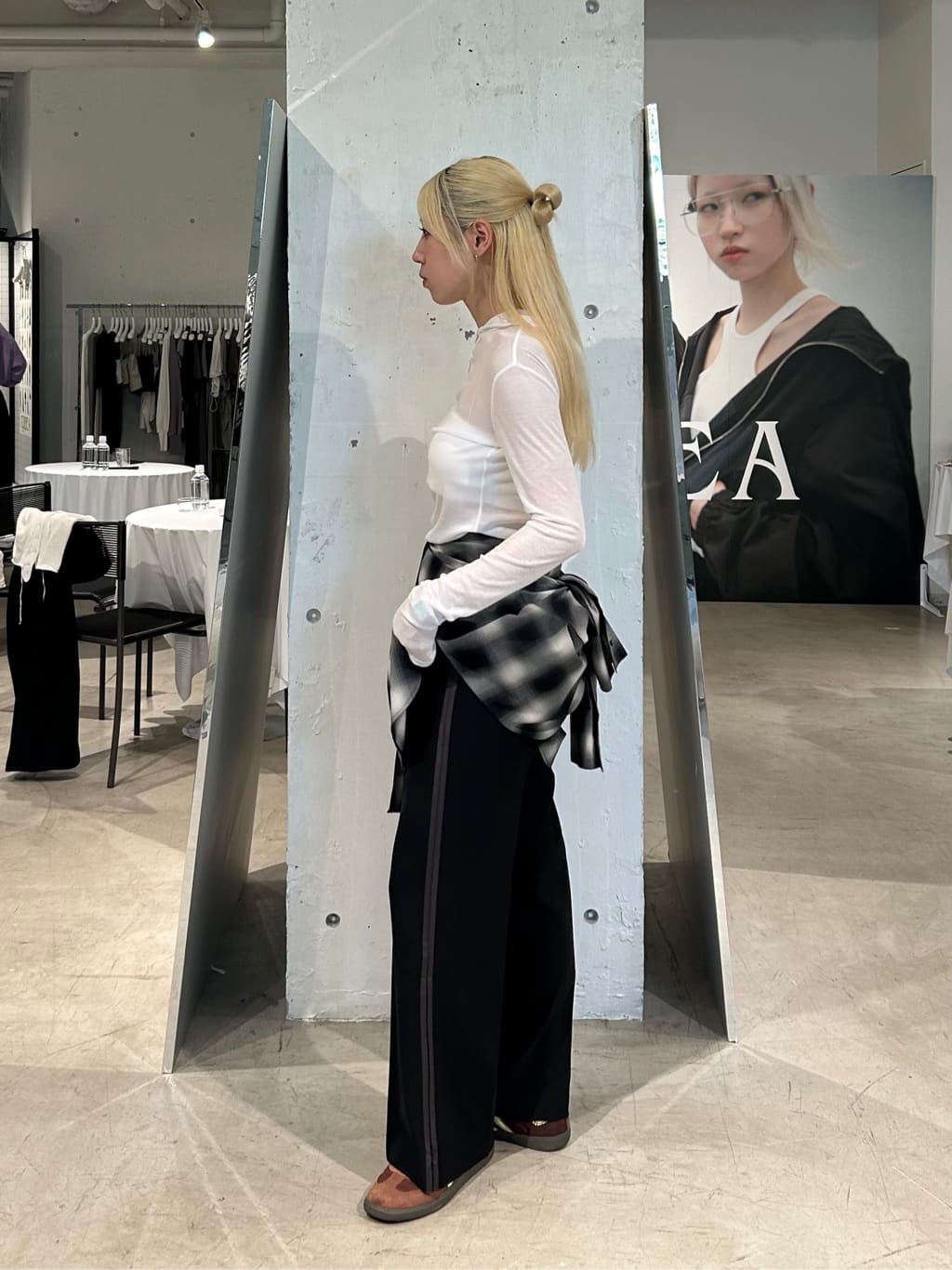 honoka Aさんの「CODE A｜shadow check over shirt」を使ったコーディネート