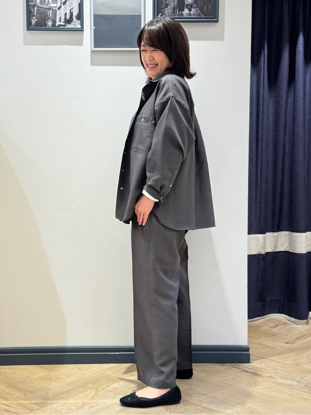 Lilyさんの「grove｜【カセット服】洗えるストレートワイドパンツ」を使ったコーディネート