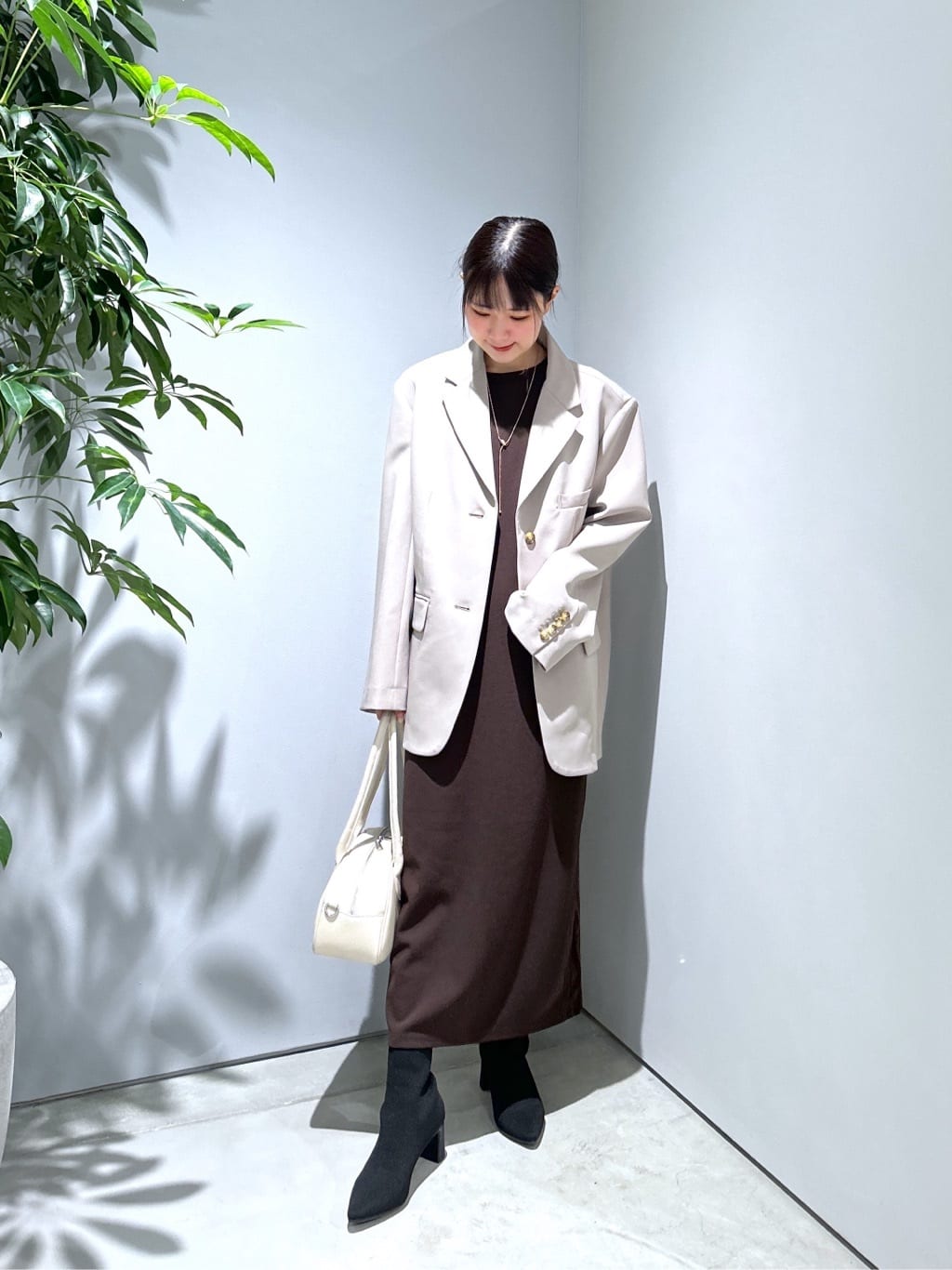 Renoさんの「INDIVI｜ダブルクロスオーバージャケット」を使ったコーディネート
