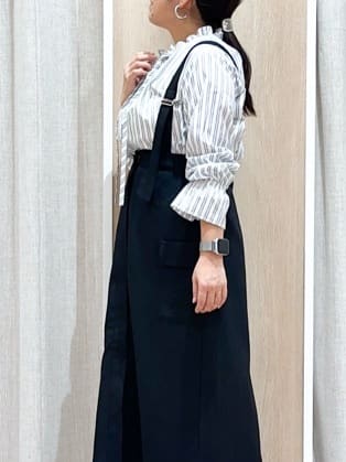 naoさんの「grove｜フリルカラーリボンブラウス」を使ったコーディネート