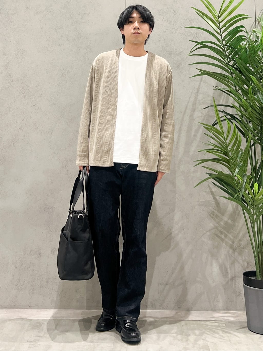 SHI-MAさんの「THE SHOP TK｜【セットでお買い得！】モールニットカーディガン＋長袖Tシャツ　洗濯機OK/吸水速乾・毛玉になりにくい」を使ったコーディネート