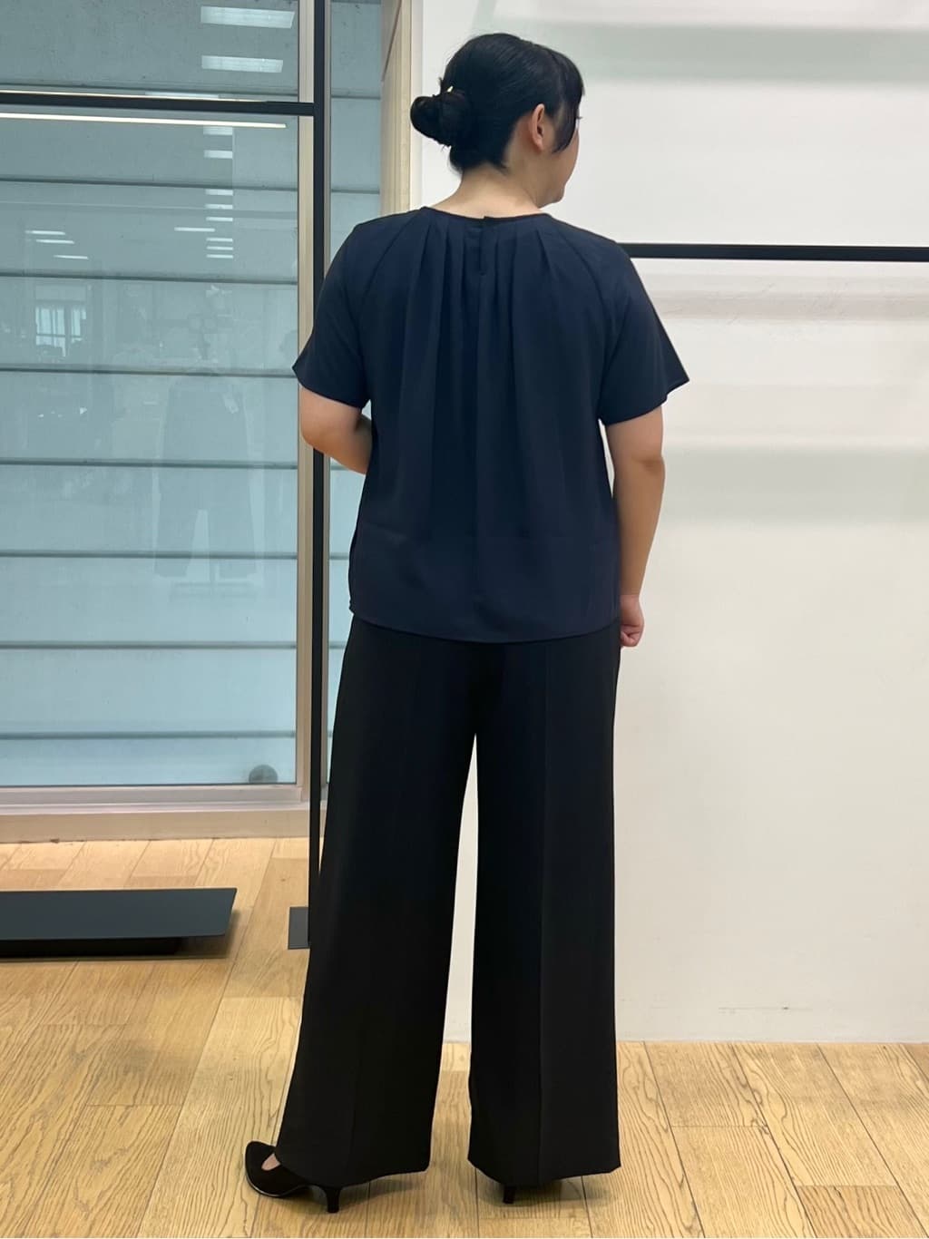 shimaさんの「INDIVI｜【軽く羽織れる！】ダブルジャケット」を使ったコーディネート