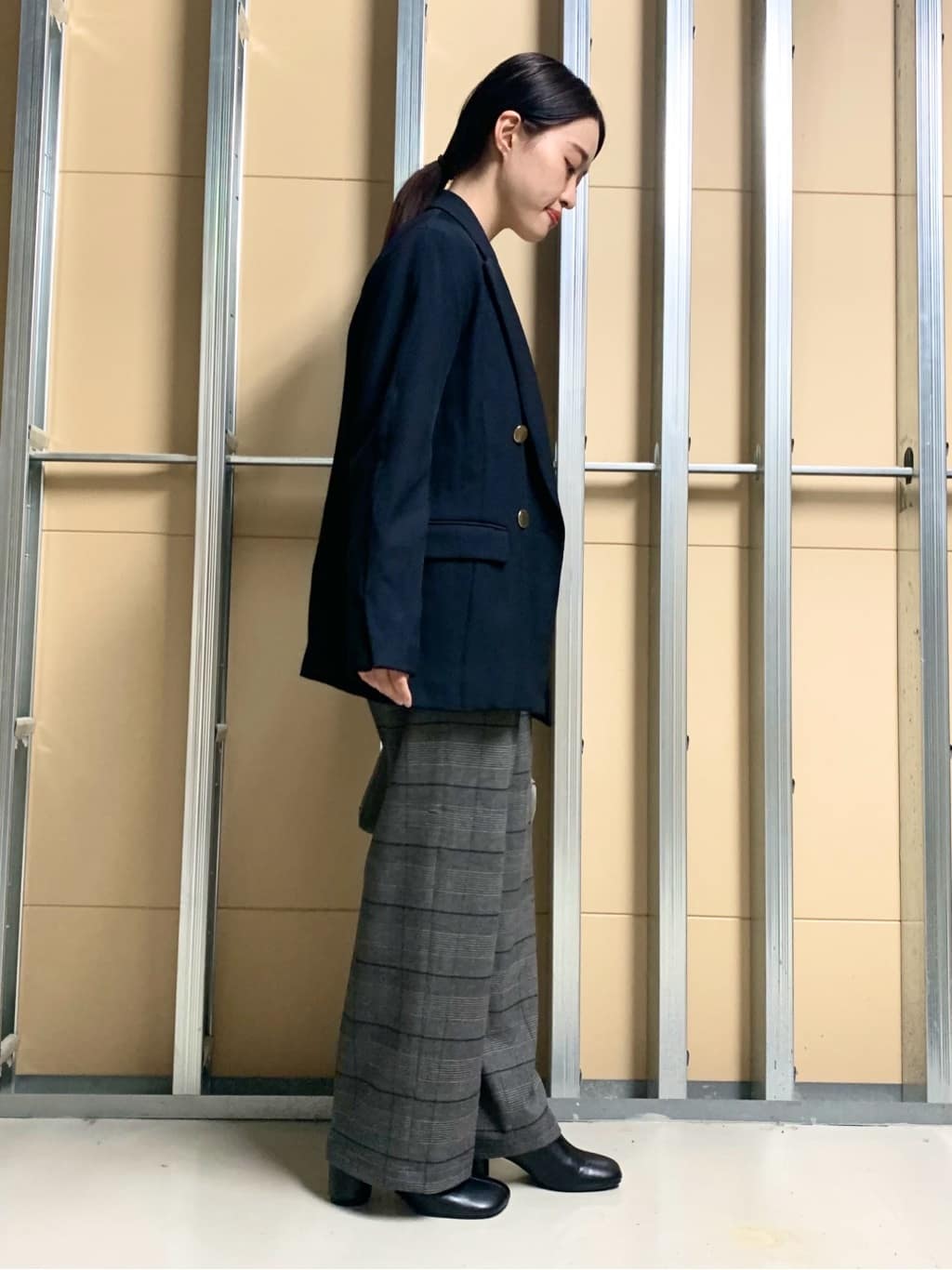 sahoさんの「THE SHOP TK｜【今羽織るなら】ダブルブレストジャケット【セットアップ可/洗える】」を使ったコーディネート