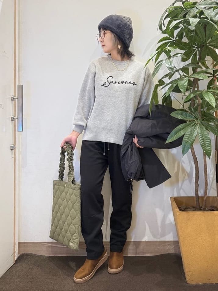misakiさんの「SHOO･LA･RUE｜【洗濯機可/撥水/リバーシブル】 ノーカラー中綿ブルゾン」を使ったコーディネート
