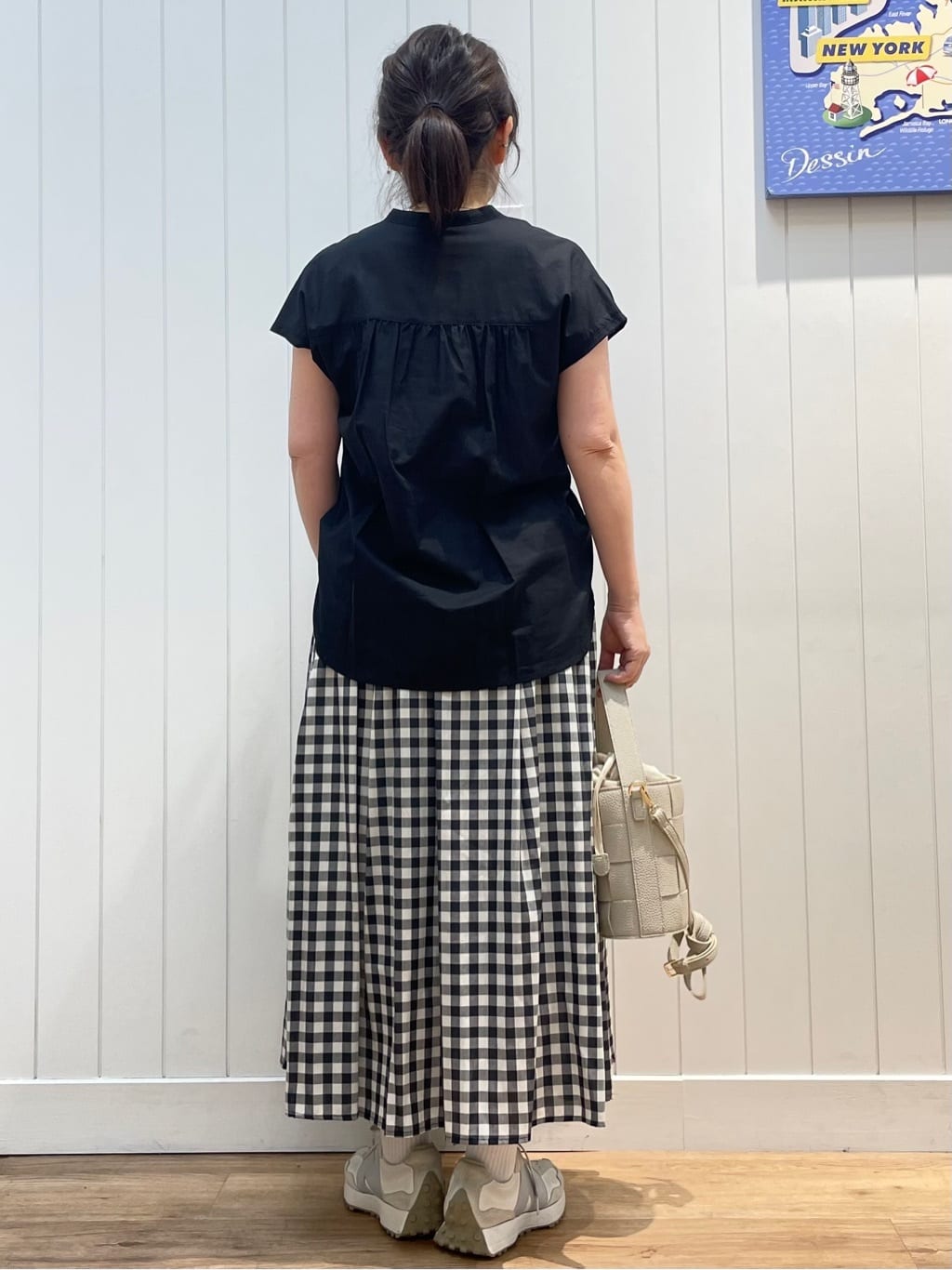 msatoさんの「Dessin｜【洗える】スタンドカラーフリルブラウス」を使ったコーディネート