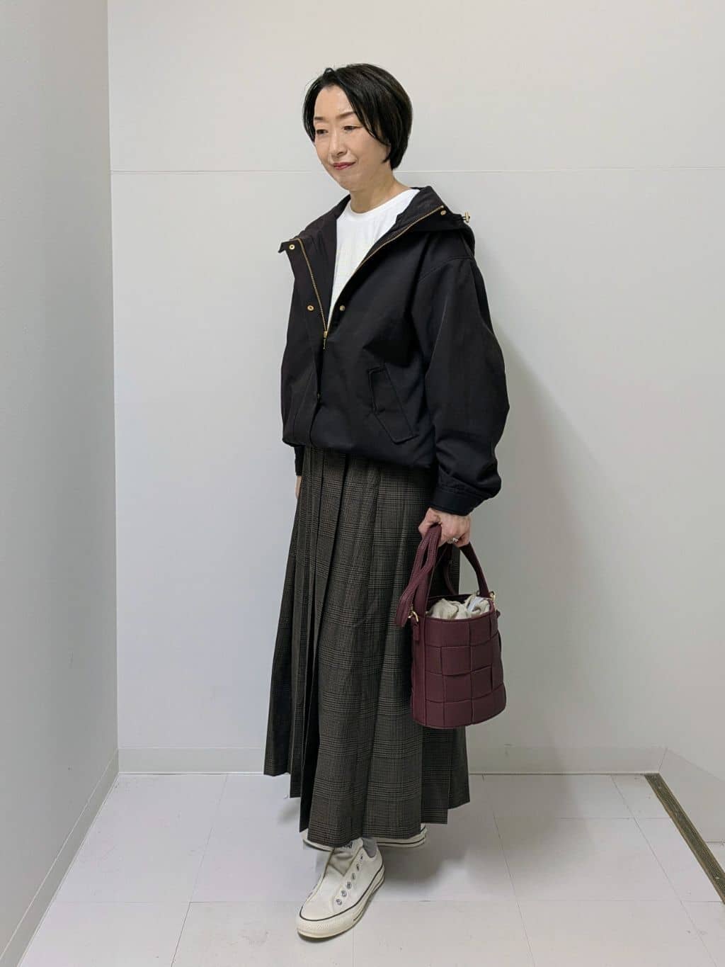 Asaさんの「Dessin｜【洗える】ワイドプリーツスカート」を使ったコーディネート