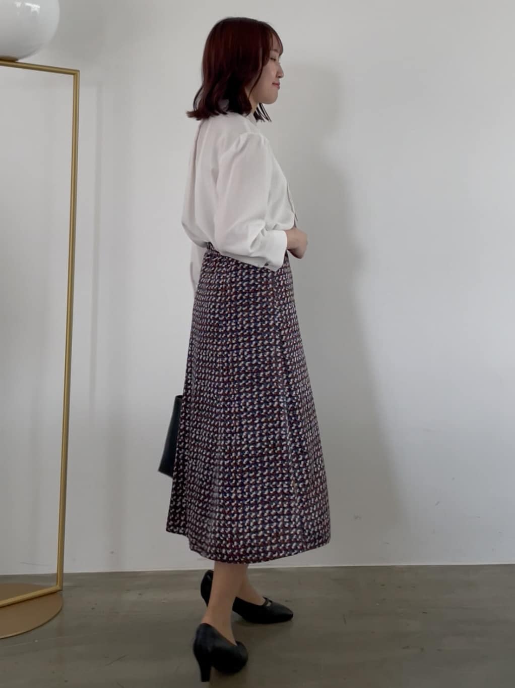 yukariさんの「Reflect｜【配色ボウタイ付き】八分袖ジョーゼットブラウス」を使ったコーディネート