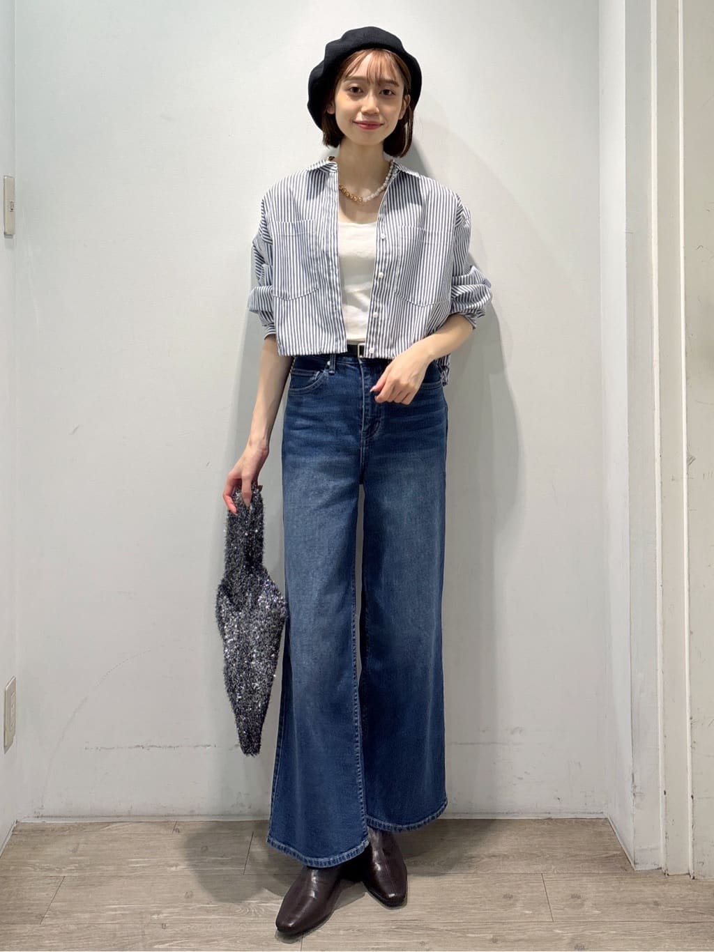 ぶまりんさんの「OPAQUE.CLIP｜ドロストヘムショートシャツ【洗濯機OK】」を使ったコーディネート