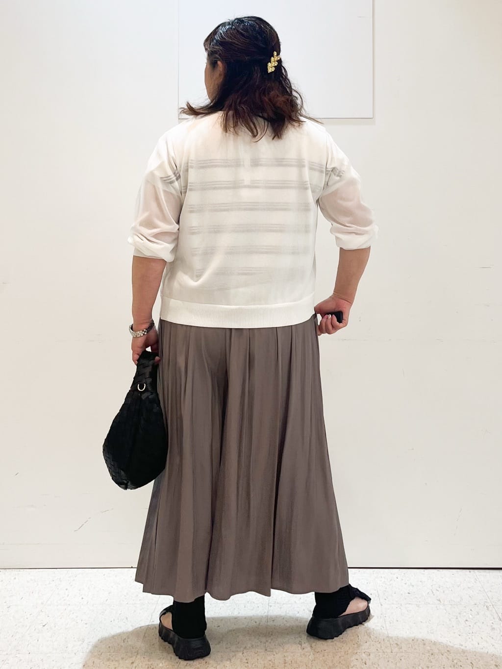 kimmyさんの「Reflect｜【ウエストゴム仕様／長く着られる◎】スカーチョパンツ」を使ったコーディネート
