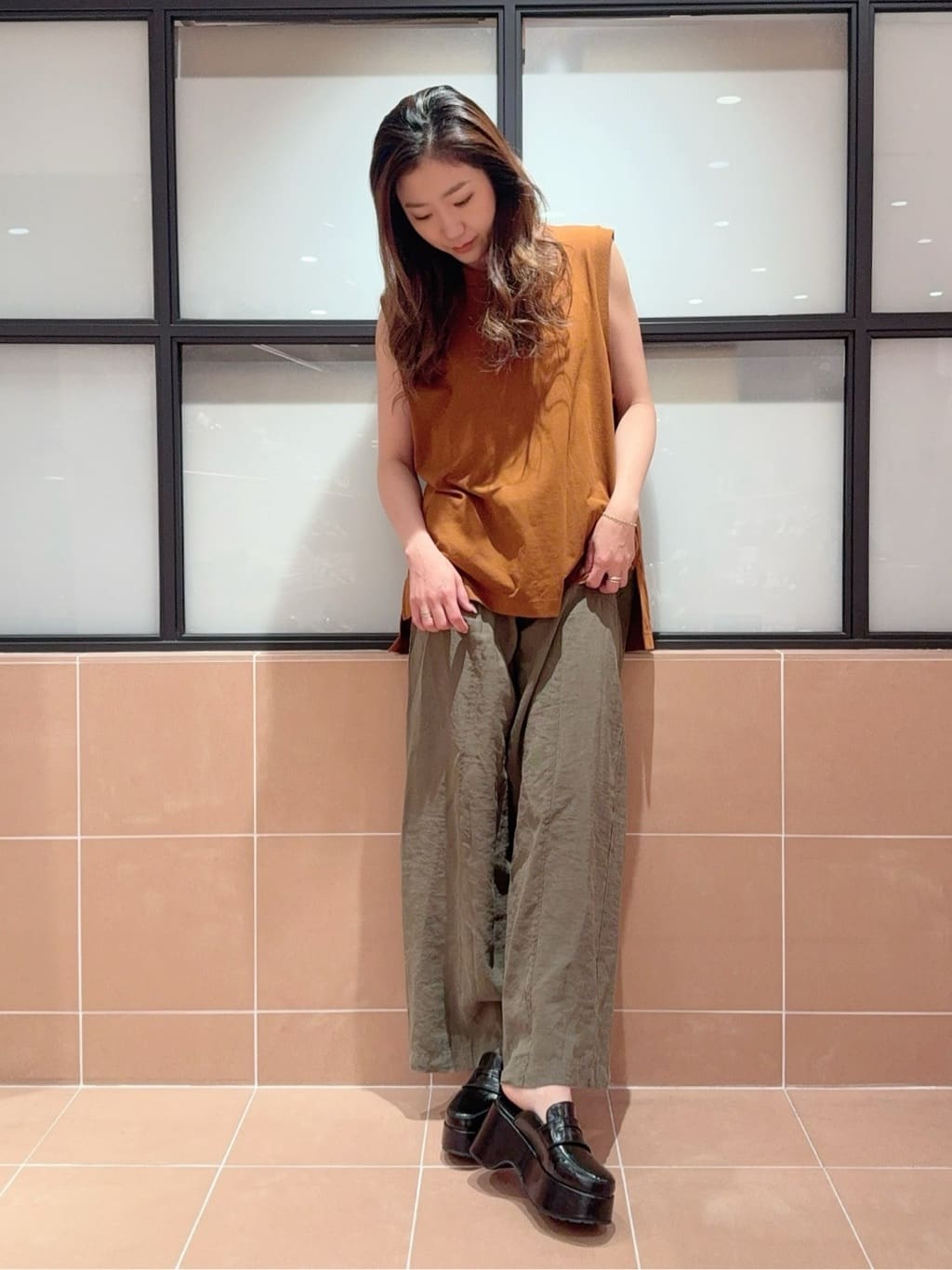 kaoriさんの「ESPERANZA｜厚底サボローファー」を使ったコーディネート