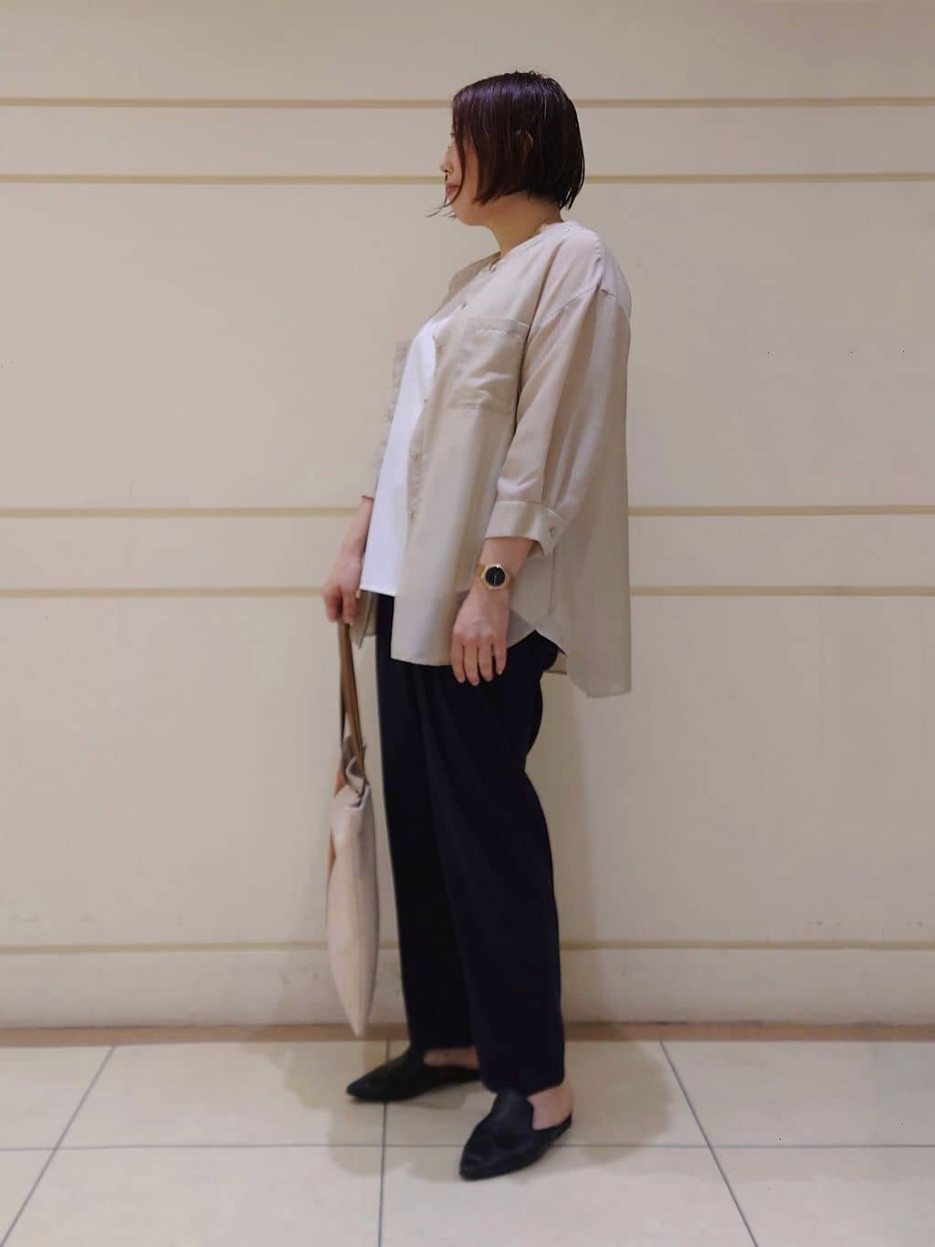 Itoさんの「INDIVI｜【選べる3柄】フラットトートバッグ」を使ったコーディネート