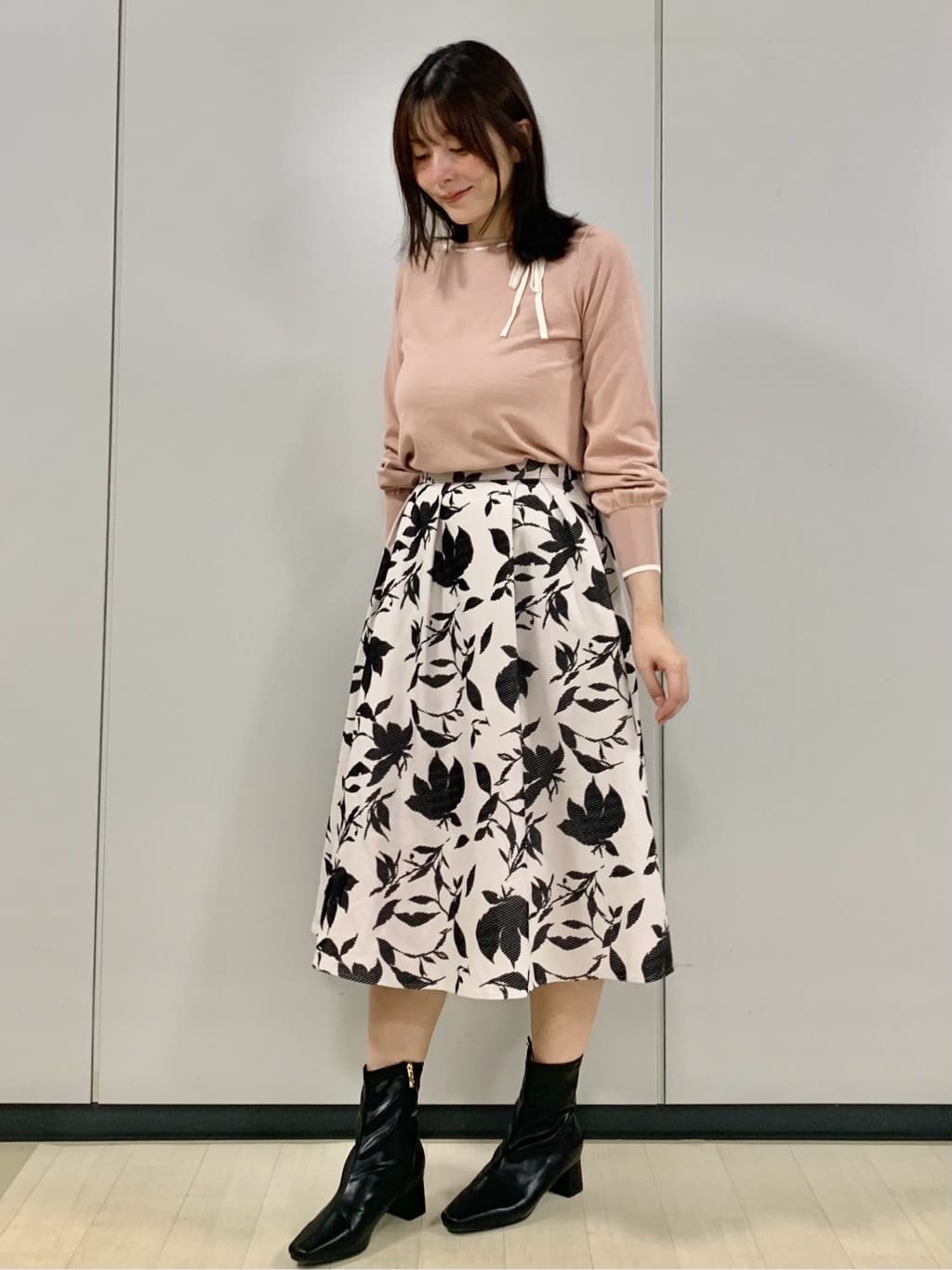 kasumiさんの「index｜はしごリボンバイカラーニット【洗濯機OK】」を使ったコーディネート