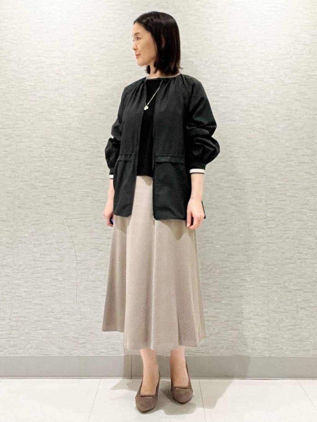 marikoさんの「Reflect｜【パンツにもスカートにも合わせやすい◎】ライティブルゾン」を使ったコーディネート