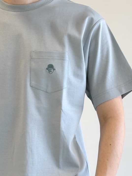 イッシーさんの「TAKEO KIKUCHI｜【COOL CITY WEAR】ワンポイント刺しゅう ポケットTシャツ /接触冷感」を使ったコーディネート
