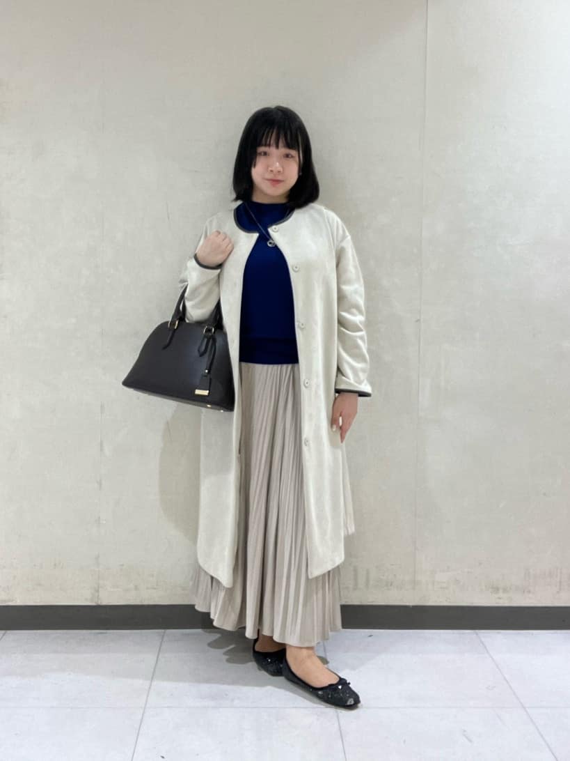 Mizukiさんの「UNTITLED｜【シワ知らず/ウエストゴム】スエード風プリーツスカート」を使ったコーディネート
