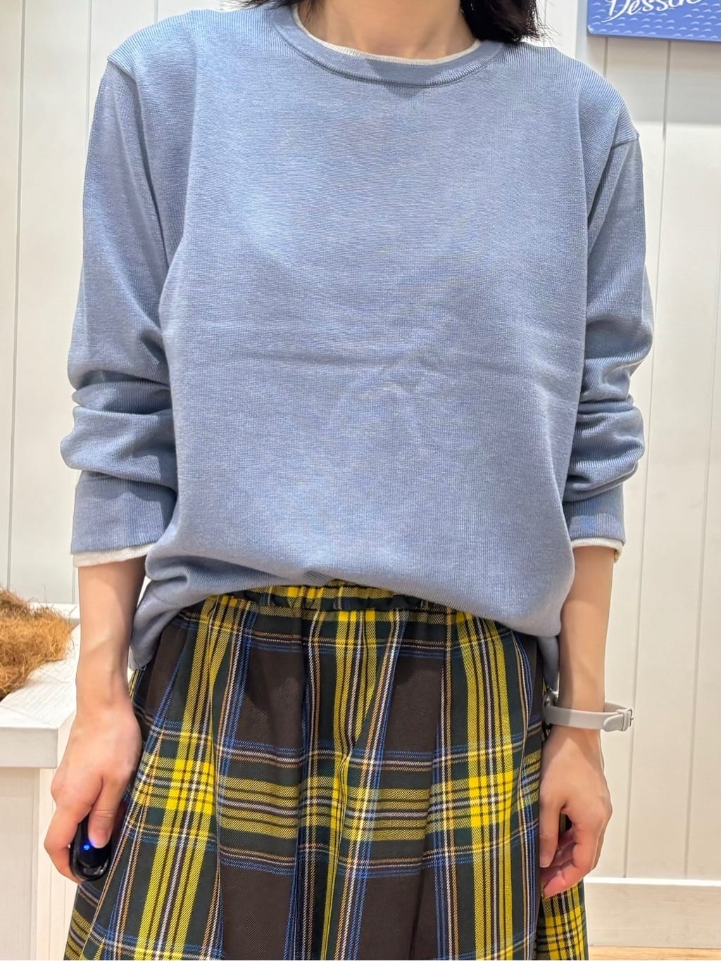 OKADAさんの「Dessin｜【ユニセックス/洗える】バイカラーニット」を使ったコーディネート