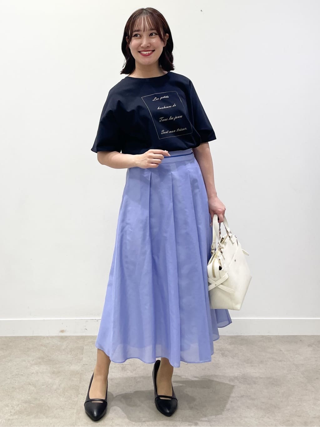 yukariさんの「Reflect｜【マシンウォッシュ可／セットアップ可】シアーボックスタックプリーツスカート」を使ったコーディネート
