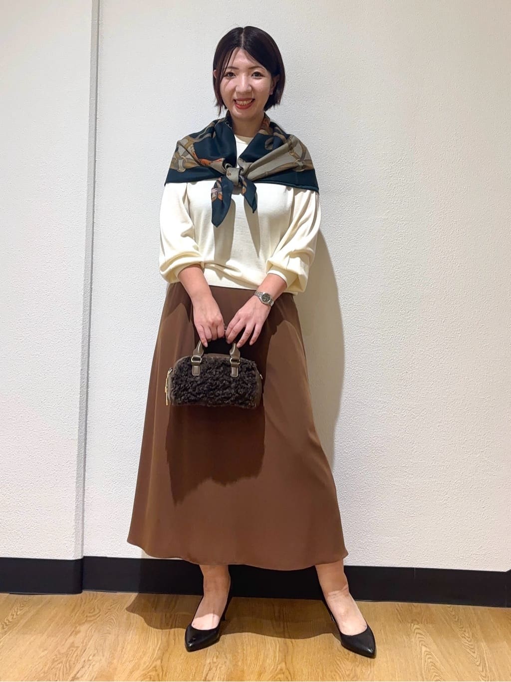 MIKIKOさんの「UNTITLED｜【セットアップ可/後ろウエストゴム】リラクパウダースカート」を使ったコーディネート