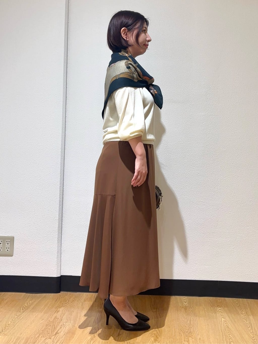 MIKIKOさんの「UNTITLED｜【セットアップ可/後ろウエストゴム】リラクパウダースカート」を使ったコーディネート
