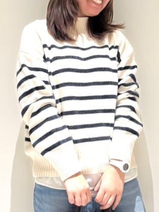 Liriさんの「Dessin｜【洗える】ハイネックベロアモールニット」を使ったコーディネート