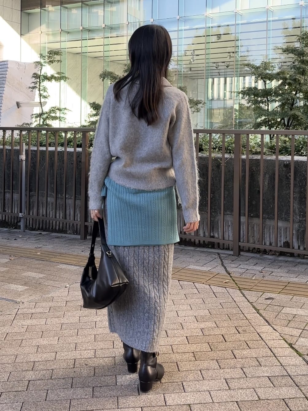 cotaniさんの「grove｜【SETITEM】ケーブルニットスカート」を使ったコーディネート