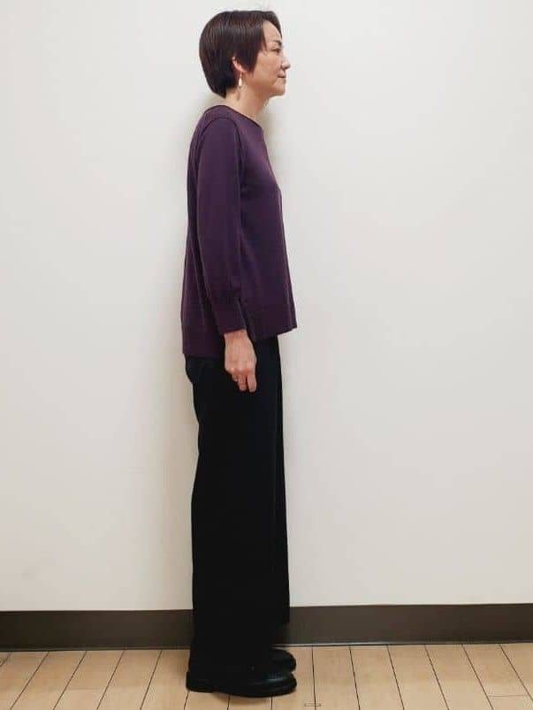 yuuさんの「Reflect｜【ちくちくしない／アンサンブル可／通勤におすすめ◎】オフボディニット」を使ったコーディネート