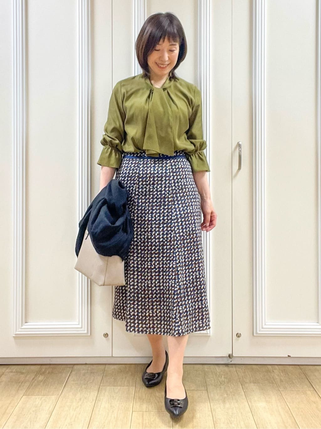 めいさんの「Reflect｜【ライトアウター／ゆったり羽織れる／気軽な羽織りに◎】ライトブルゾン」を使ったコーディネート