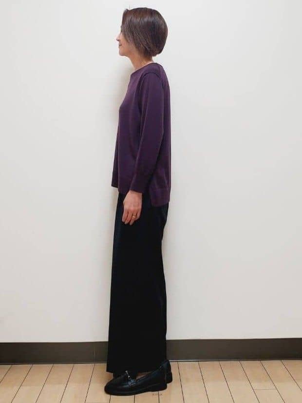 yuuさんの「Reflect｜【ちくちくしない／アンサンブル可／通勤におすすめ◎】オフボディニット」を使ったコーディネート
