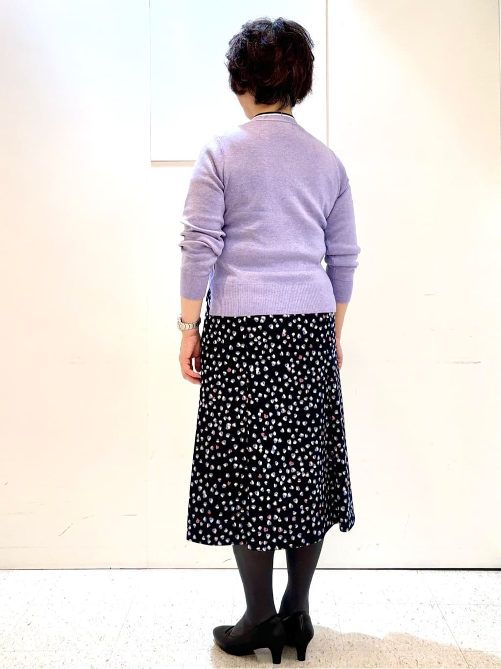 ヤスコさんの「Reflect｜ソフトフレアプリントスカート」を使ったコーディネート