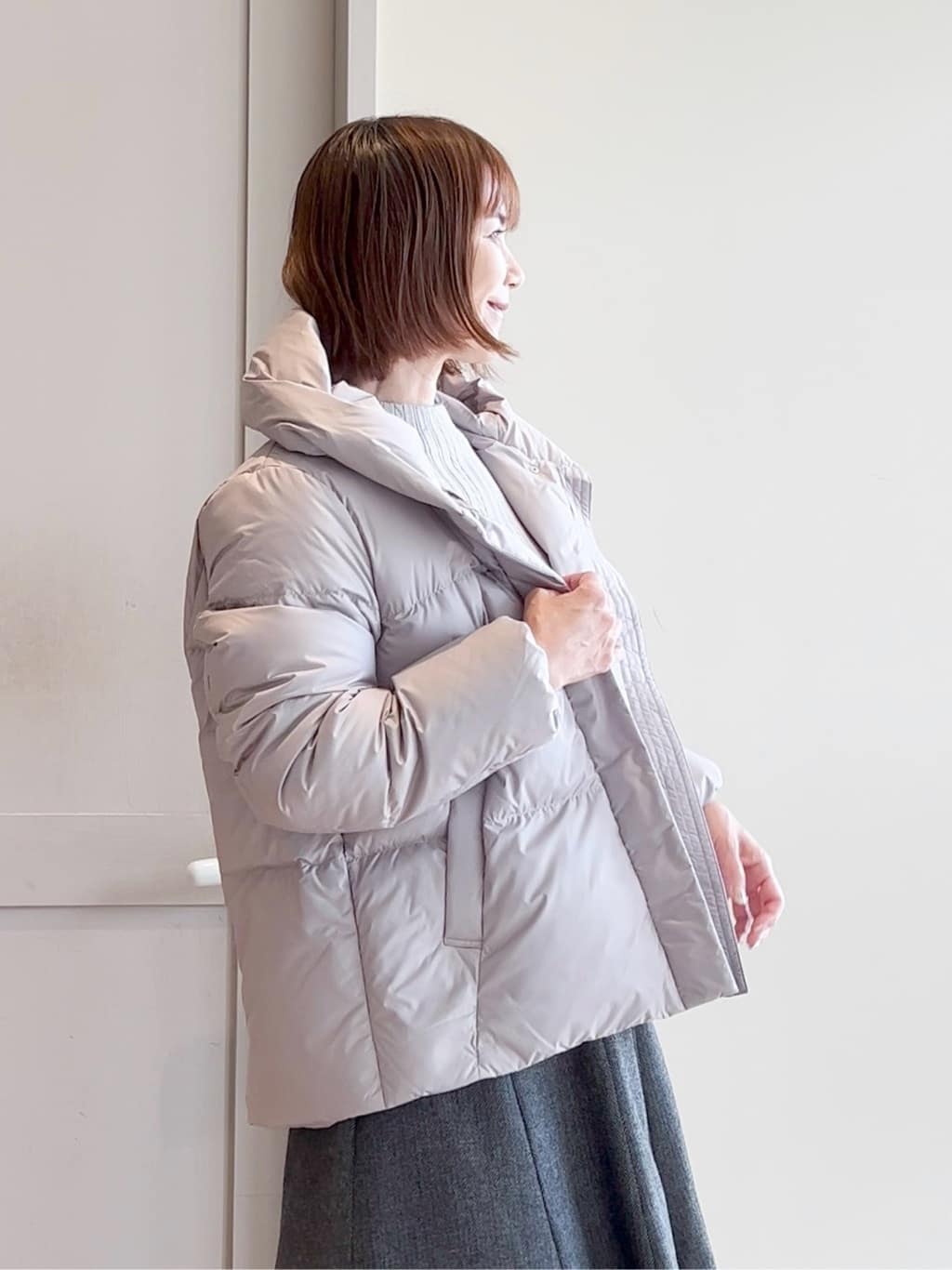 yamakoさんの「grove｜【名品アウター／800FP・多機能】つつまれダウンショート」を使ったコーディネート