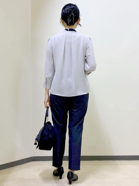 beni_gingerさんの「Reflect｜【高身長さんに嬉しい長め丈追加！／私のパンツ／すっきり見え◎】テーパードパンツ」を使ったコーディネート