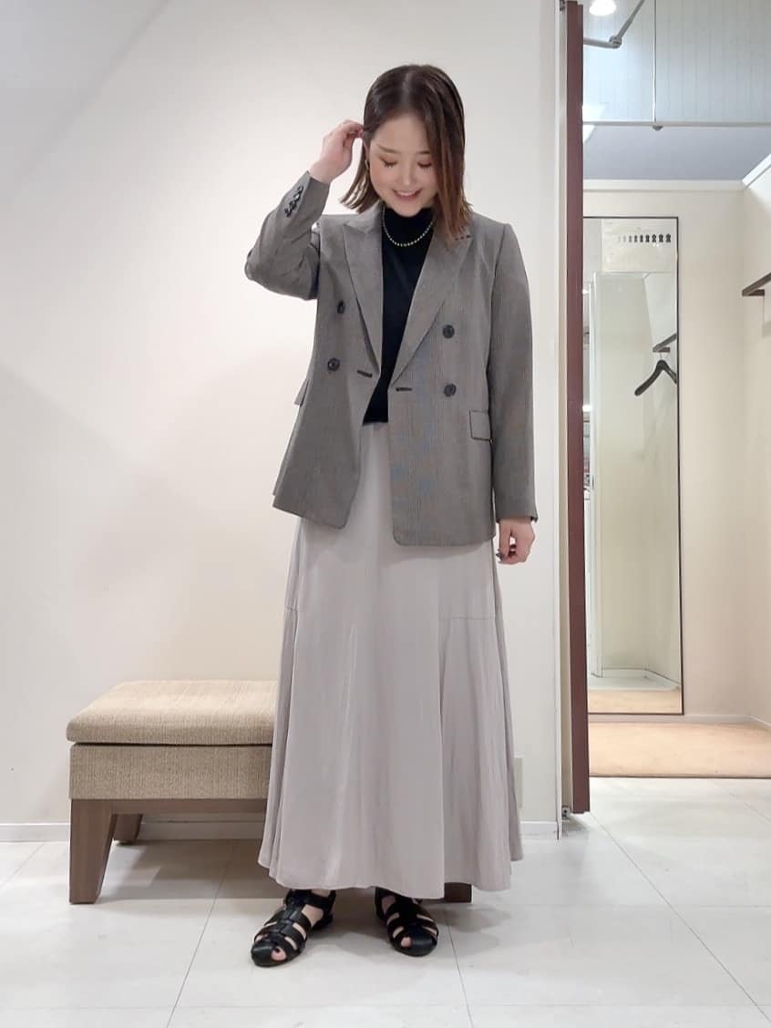YUIさんの「UNTITLED｜【セットアップ可】ウールライク ダブルブレストジャケット」を使ったコーディネート