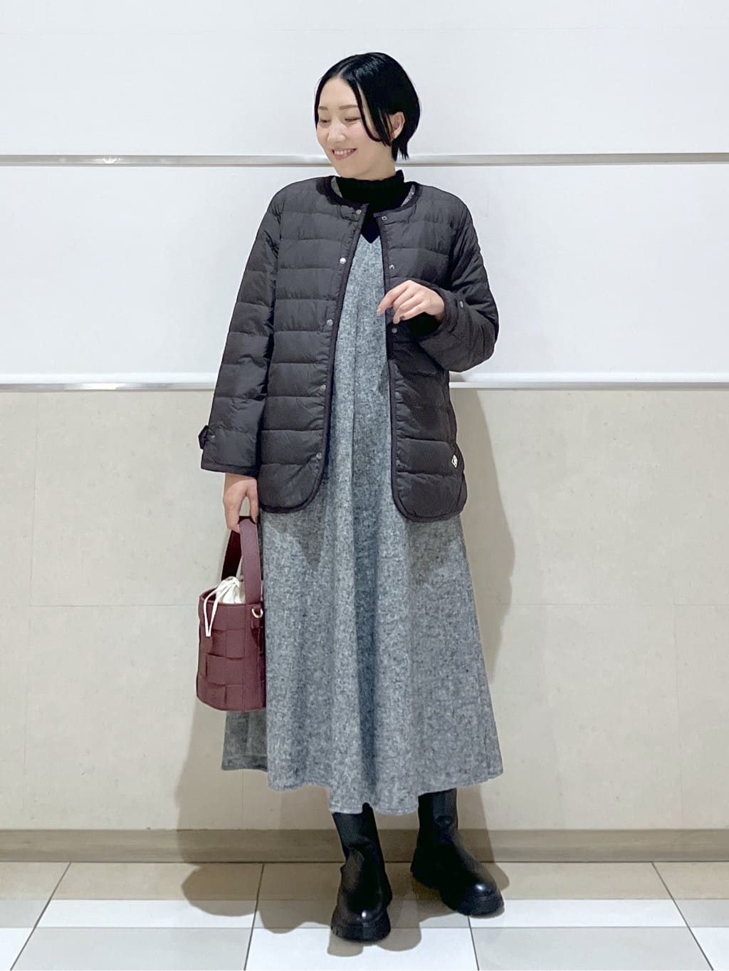 eriko さんの「Dessin｜【撥水・2WAY】ミュラーダウンコートミドル丈」を使ったコーディネート