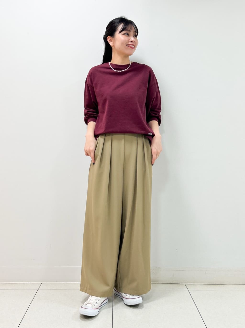 Kaiさんの「Dessin｜【360度可愛い・洗える】バックヘンリーカットソー」を使ったコーディネート