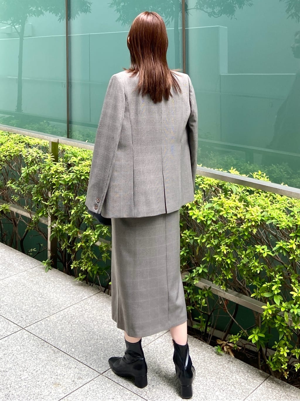 めぐさんの「OPAQUE.CLIP｜グレンチェックキャミワンピース／セットアップ対応可【洗濯機OK】」を使ったコーディネート