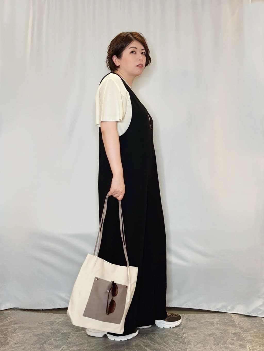 たみさんの「SHOO･LA･RUE｜【S-LL】二の腕はカバーして魅せる フレアスリーブニット」を使ったコーディネート