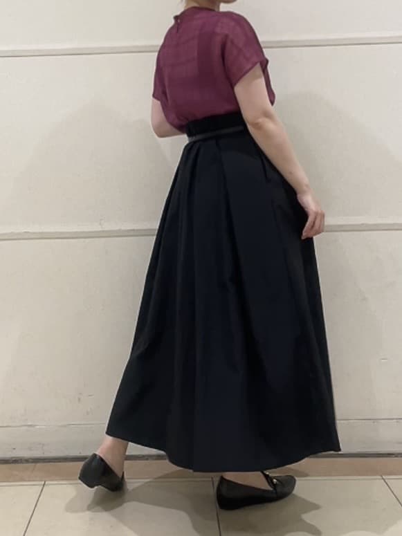 watanabeさんの「UNTITLED｜【シアー】チェックスタンドネックブラウス」を使ったコーディネート