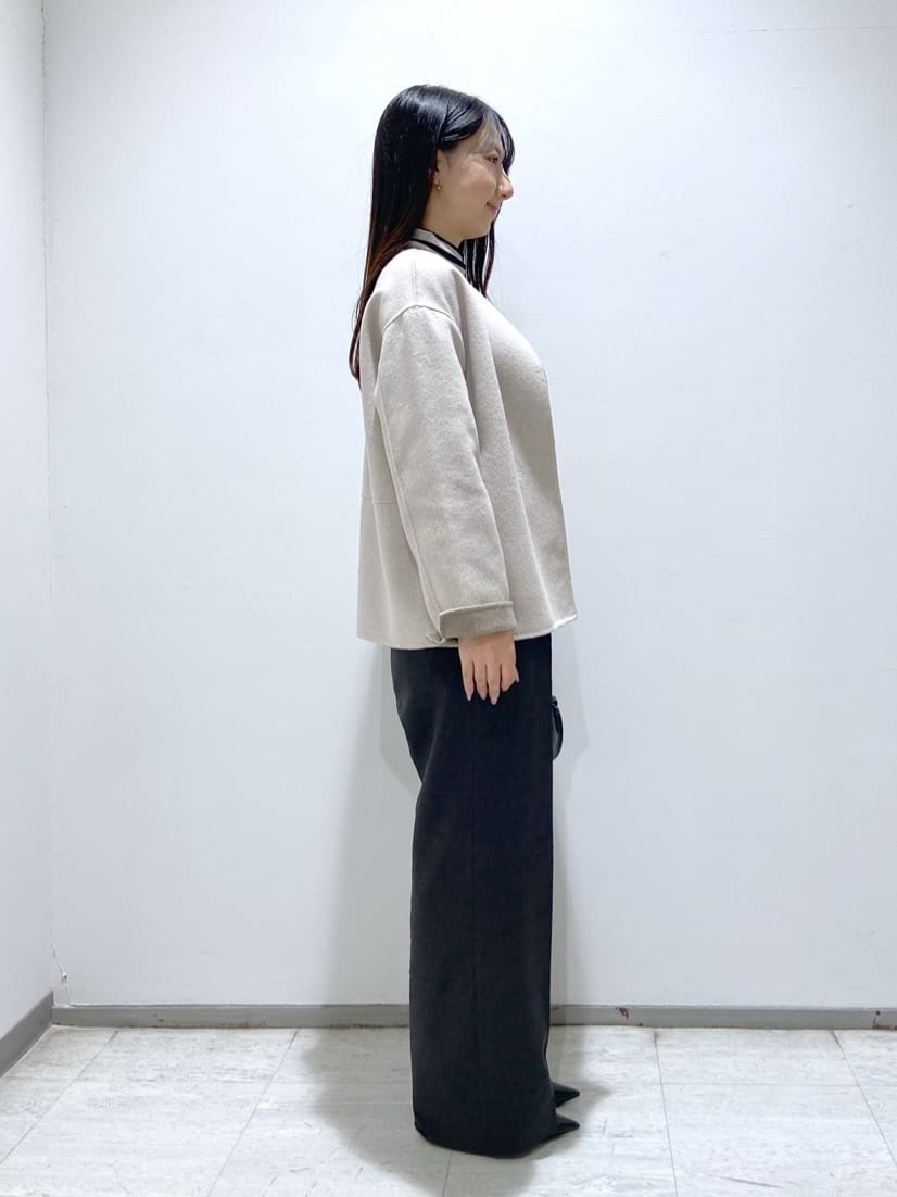 meiさんの「INDIVI｜【洗える／毛玉になりにくい】エクストラファインウール リブタートルニット」を使ったコーディネート