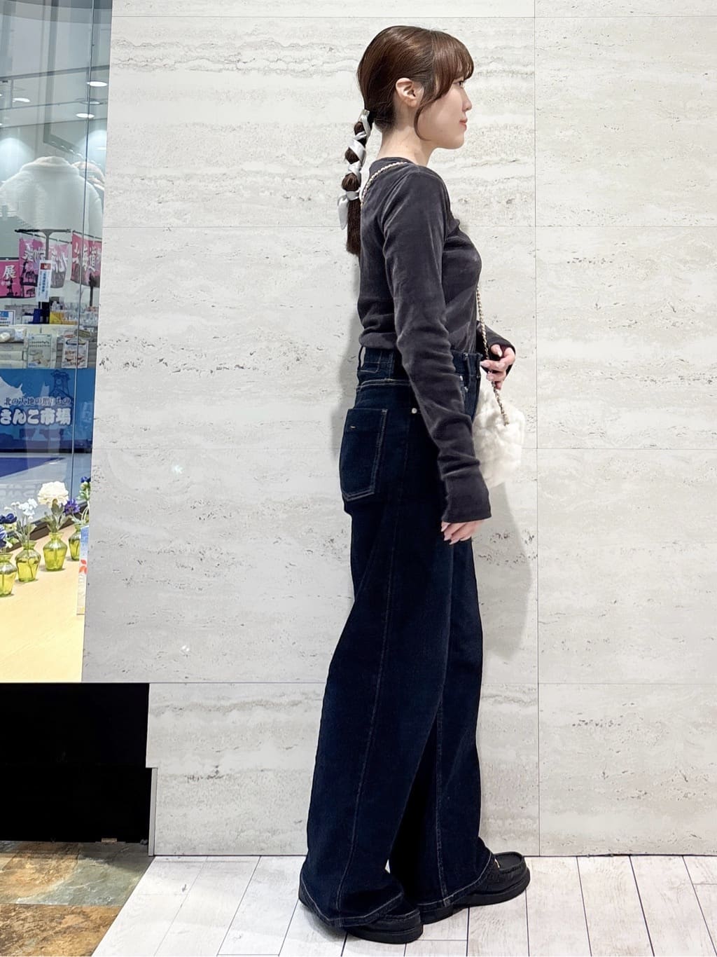 かほさんの「OPAQUE.CLIP｜フロッキーチュールトップス【洗濯機OK】」を使ったコーディネート