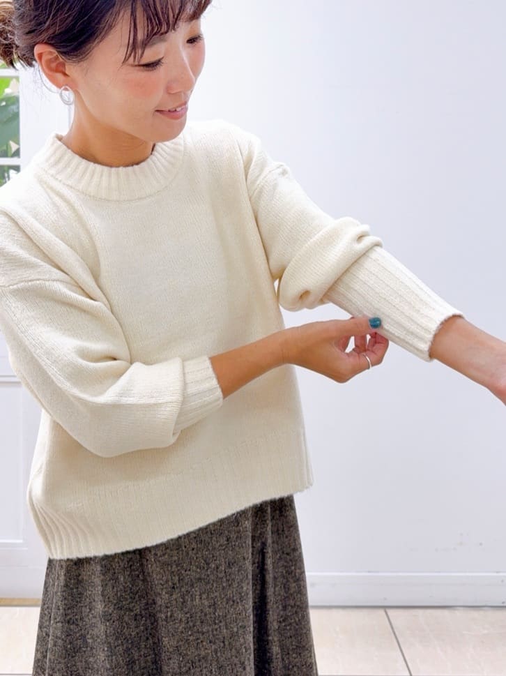 Osawaさんの「Dessin｜【洗える】クルーネックワイドニット」を使ったコーディネート