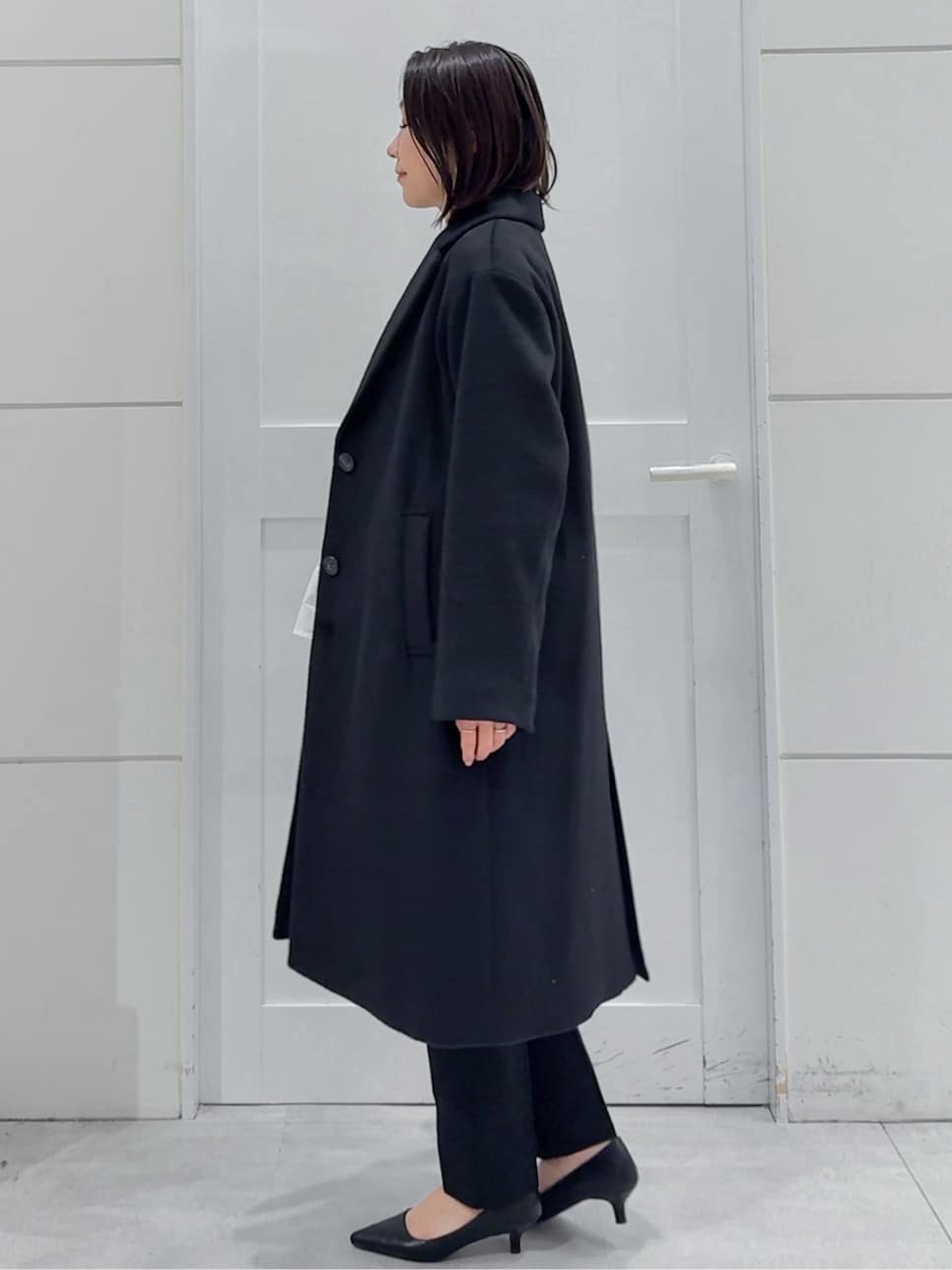yuka.aさんの「OPAQUE.CLIP｜カシミヤブレンドウールチェスターコート」を使ったコーディネート