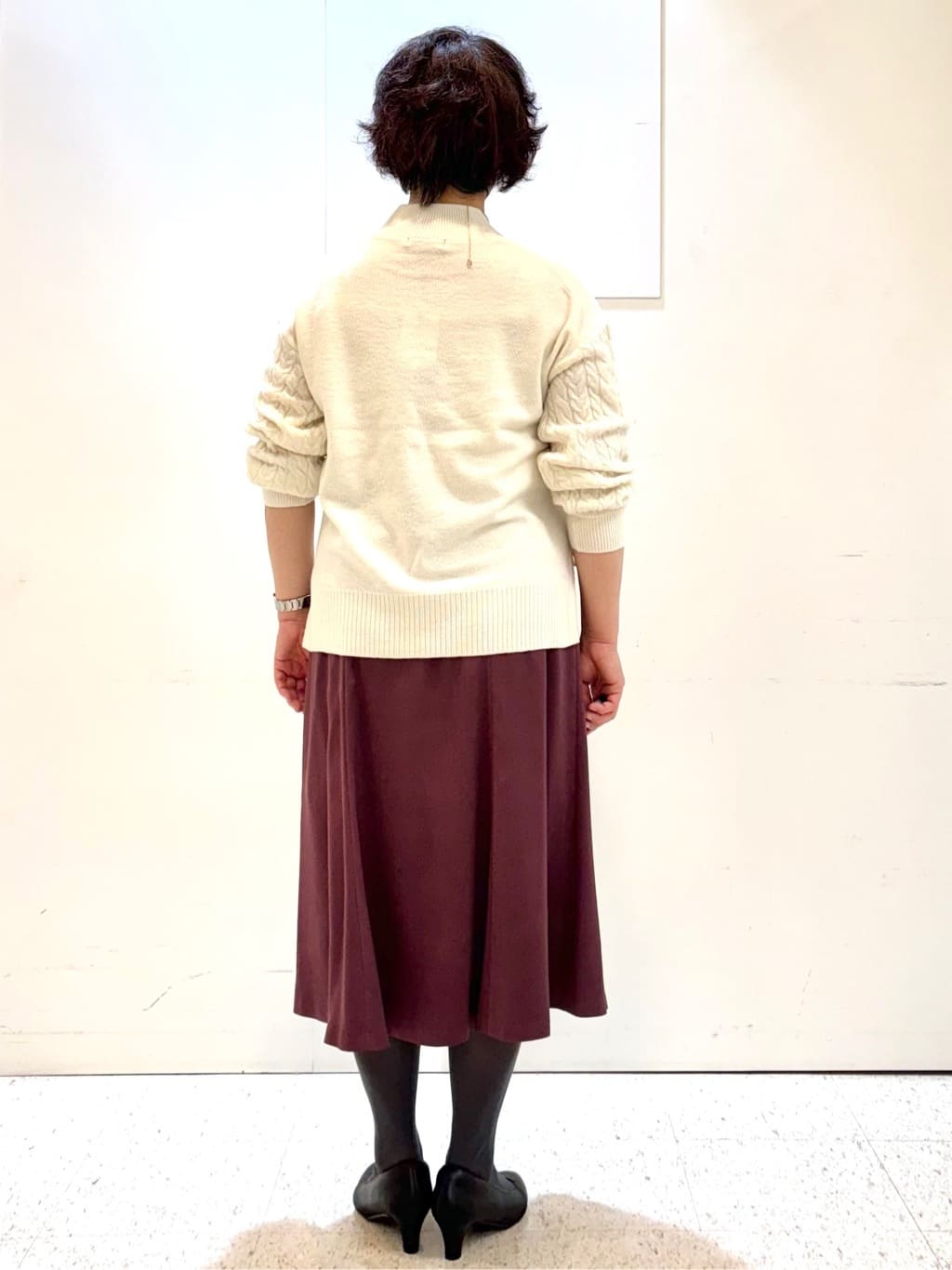 ヤスコさんの「Reflect｜【一枚で着映え◎／ゆったりシルエット】ラメ&times;スパンコールウール混ニット」を使ったコーディネート