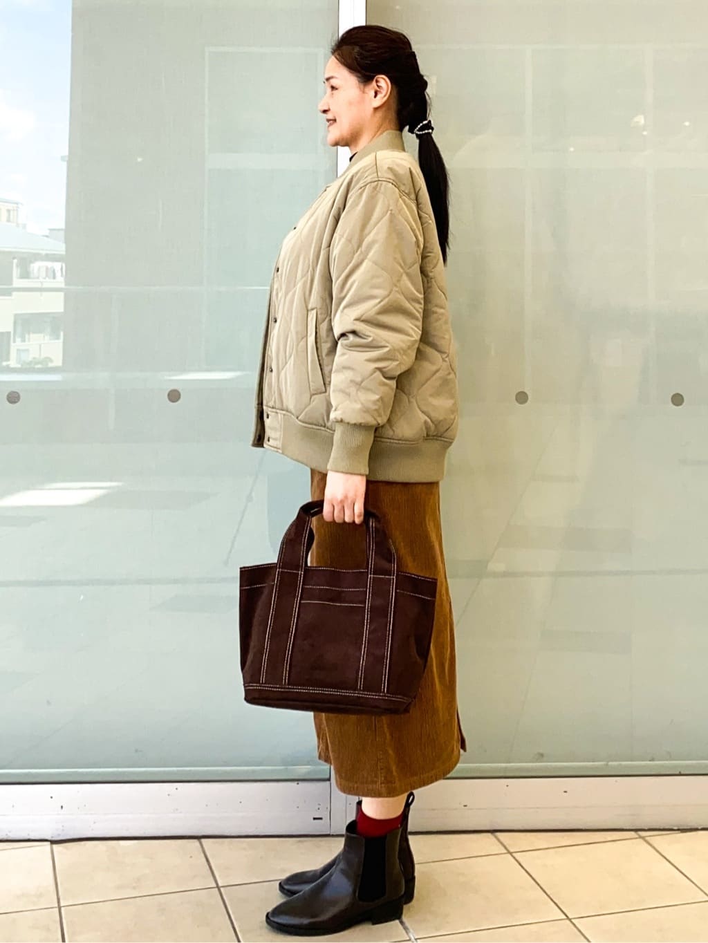 Jeanさんの「OPAQUE.CLIP｜《リバーシブル》キルティングブルゾン」を使ったコーディネート