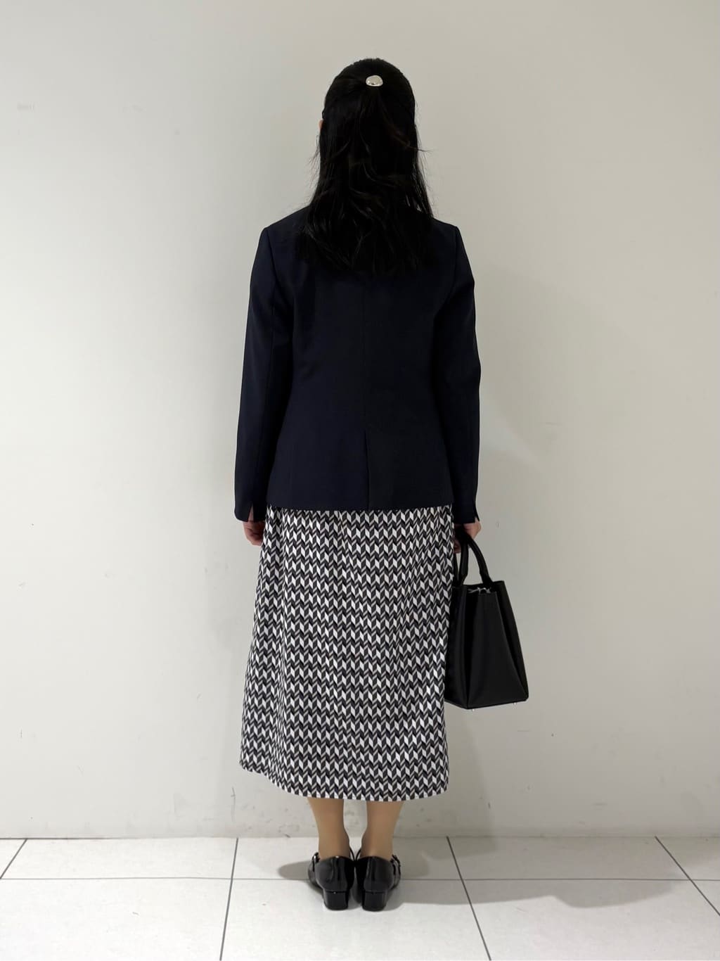 momokoさんの「INDIVI｜【洗える／通勤／スーツ】メランジストレッチ テーラージャケット」を使ったコーディネート