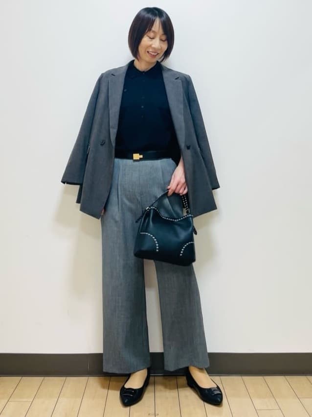Riiさんの「Reflect｜【透けにくい◎】衿付き七分袖ニット」を使ったコーディネート