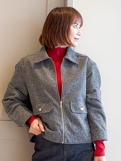 yamakoさんの「grove｜毎日にちょうどいい、テレコメロータートルネック」を使ったコーディネート